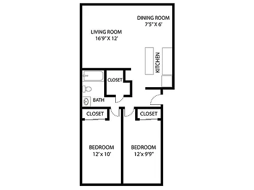 Floor plan 2 Bedroom