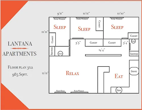 Floor plan bedroom
