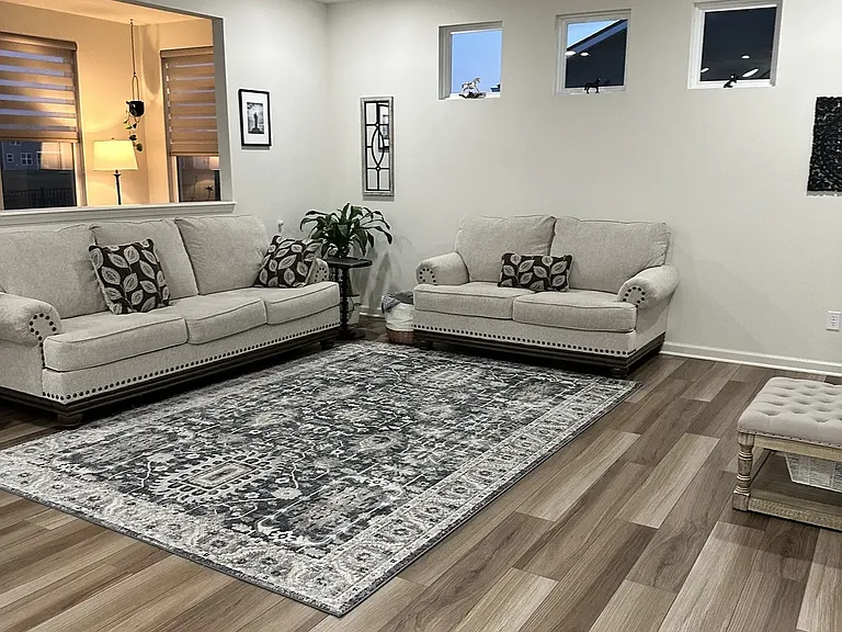 Bright and spacious open-concept living room