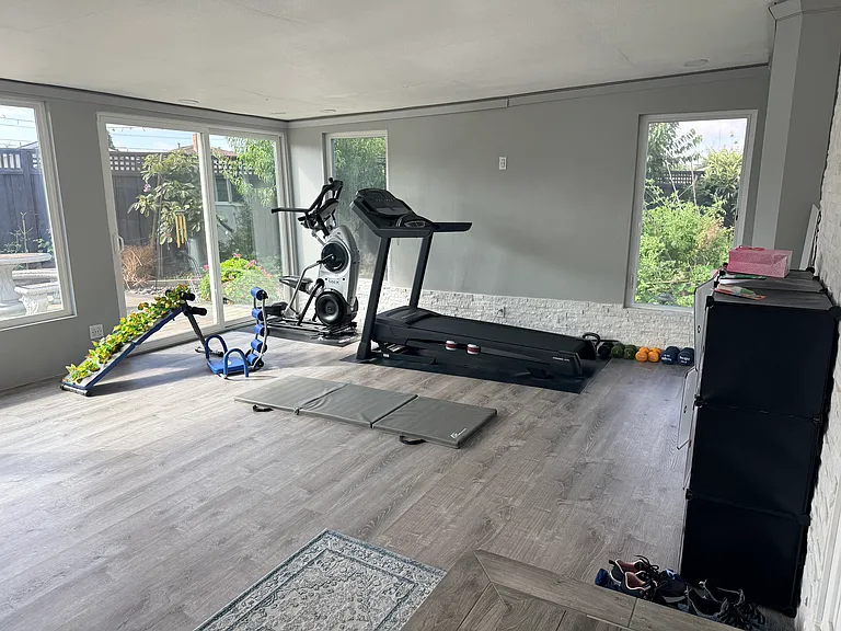 Sunroom with mini Gym
