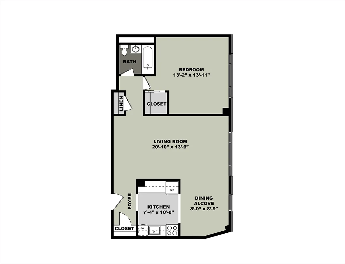 Floor plan 1X1 777