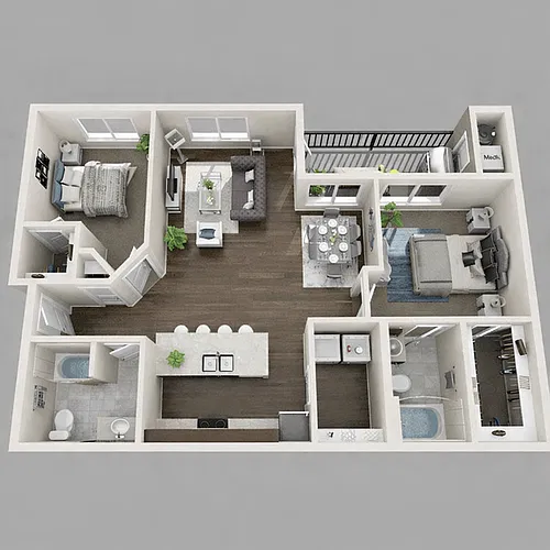 Floor plan Two Bedroom