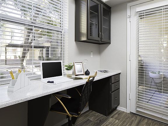 Work from home at your built in desk available in select hom