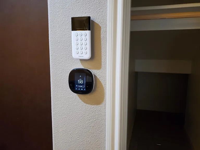 Smart thermostat and Smart door bell.