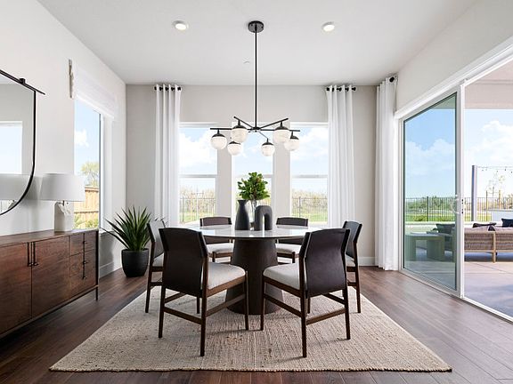 Charming cafe area with patio access