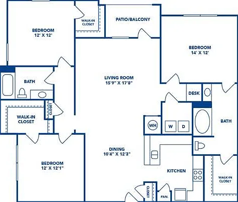 3 Bedroom | 2 Bath | 1491 SF 3 Bedroom | 2 Bath | 1491 SF