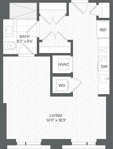 Floor plan Studio-SA2