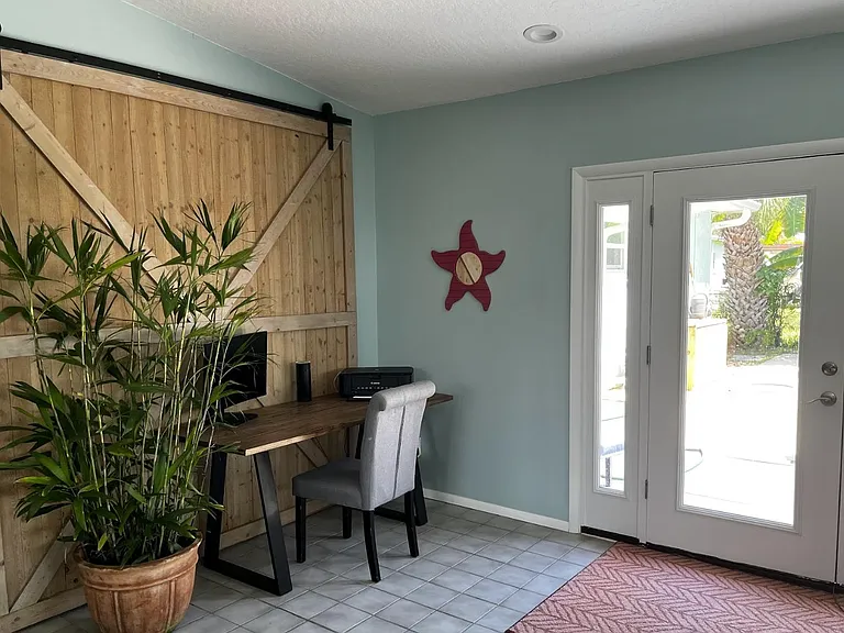 Florida room office area