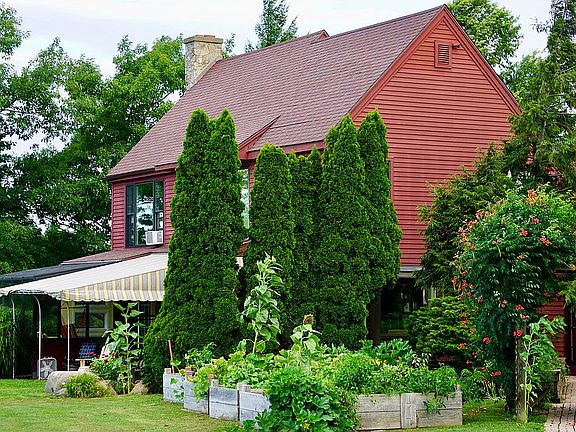 House Side View w/Gardens