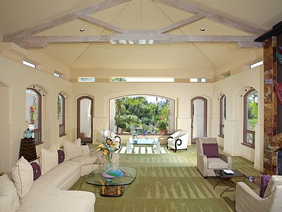 Stunning Great Room with dramatic ceilings and Vistas to South.