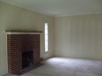 Living room with fireplace