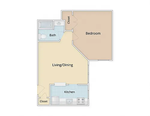 Floor plan One Bedroom