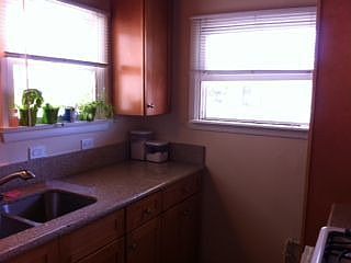 Kitchen with ocean view