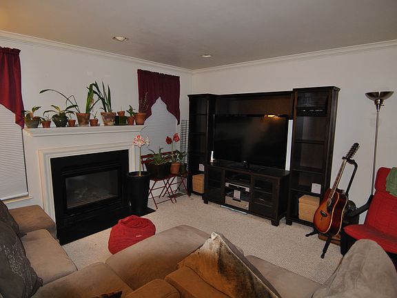 Living room with fireplace