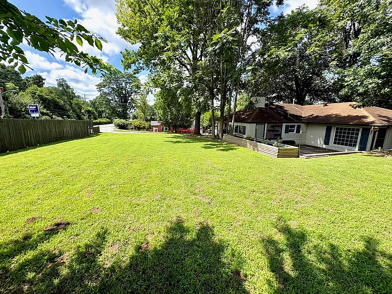 View south from back of yard to house.