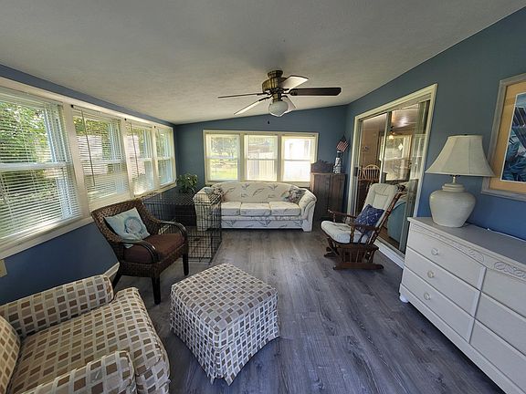 Sunroom, looking in from the deck.