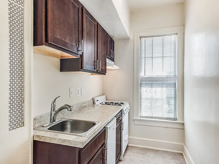 Partially renovated kitchen