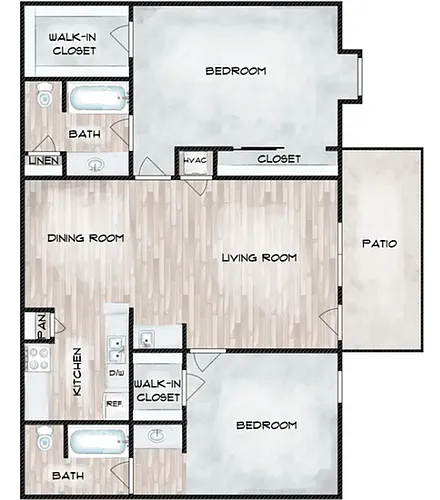 Floor plan E 2X2