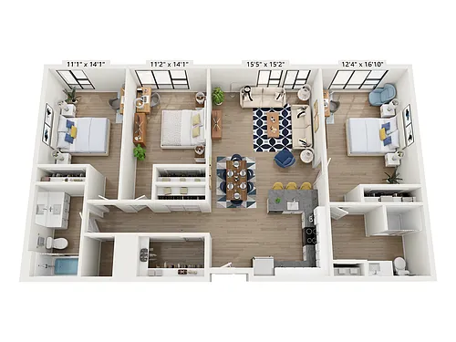 Floor plan Three Bedroom