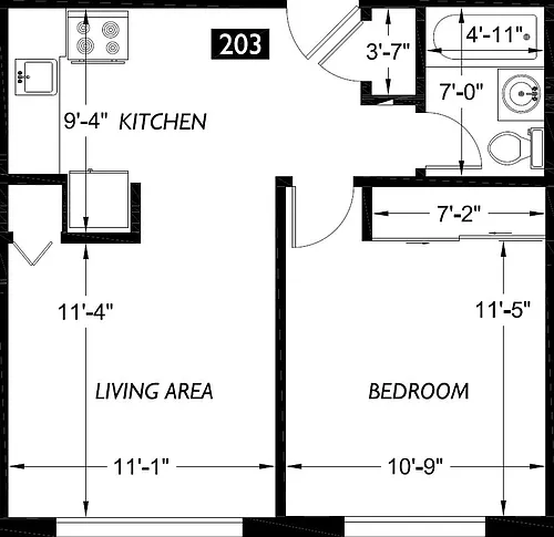 Floor plan 203