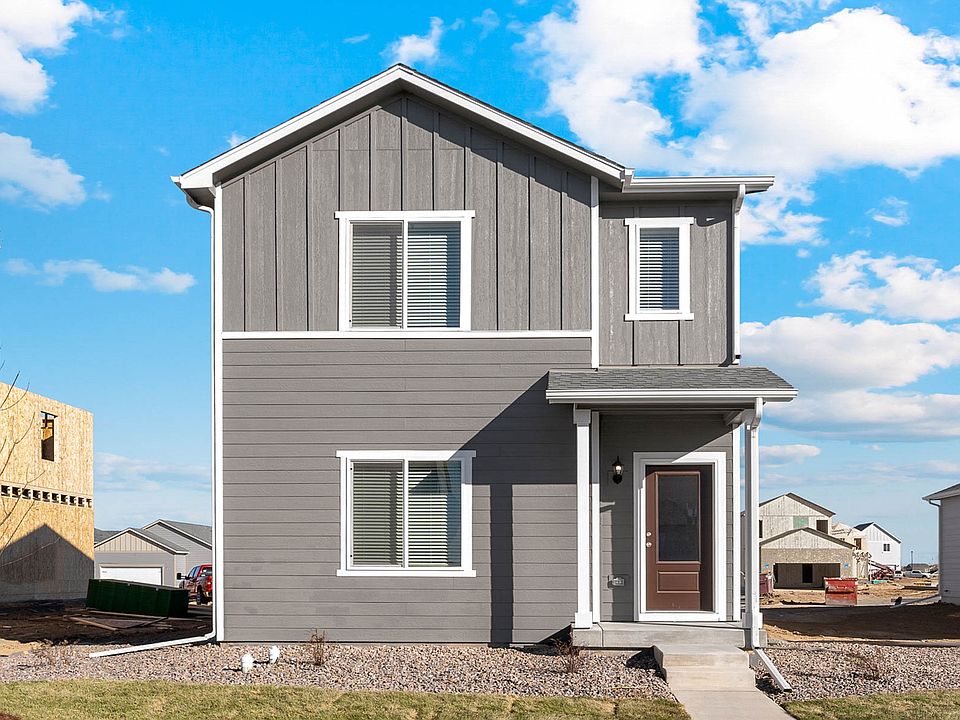 The Telluride is a beautiful two story home with siding.