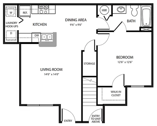 Floor plan 1X1