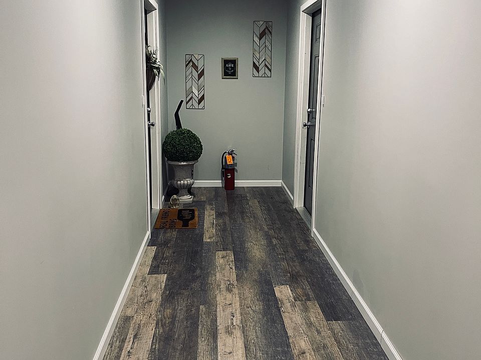 Hall to two apartments.