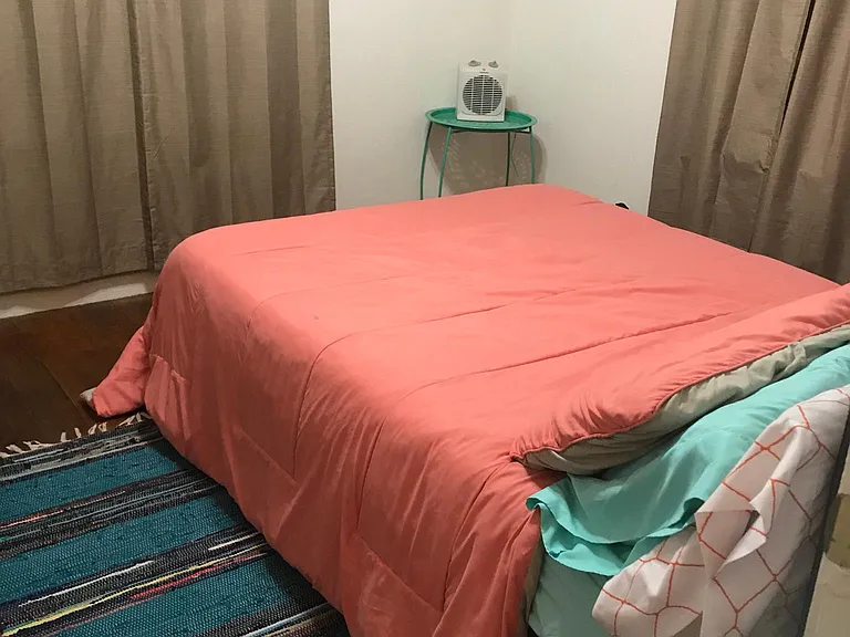 2nd bedroom. This is a double bed. This room has two large closets.