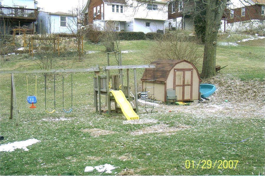 Backyard swingset can stay!