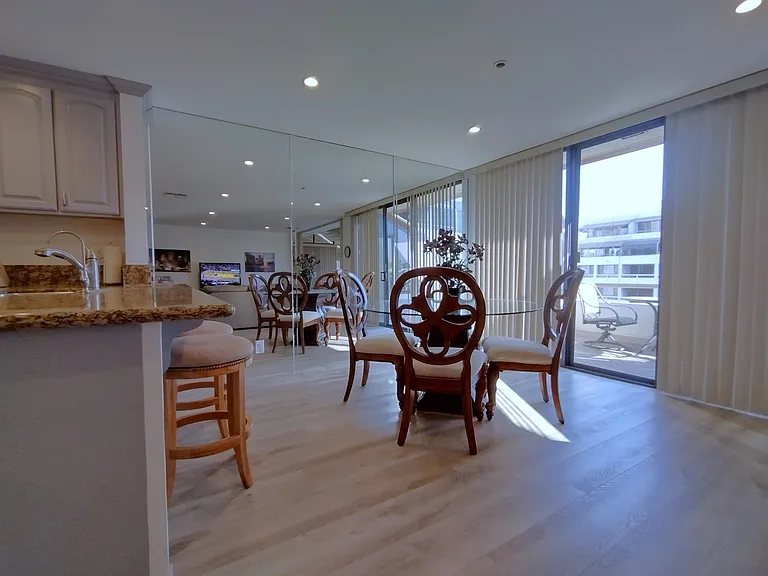 Mirrored dining area