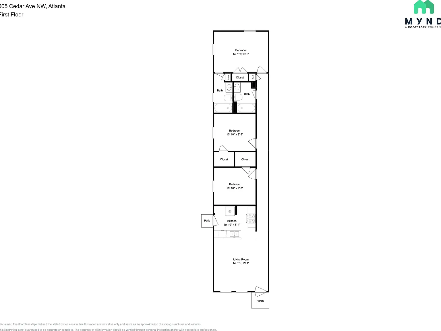 3 bed, 2.0 bath, 1088 sqft, $1,499 — Photo 3