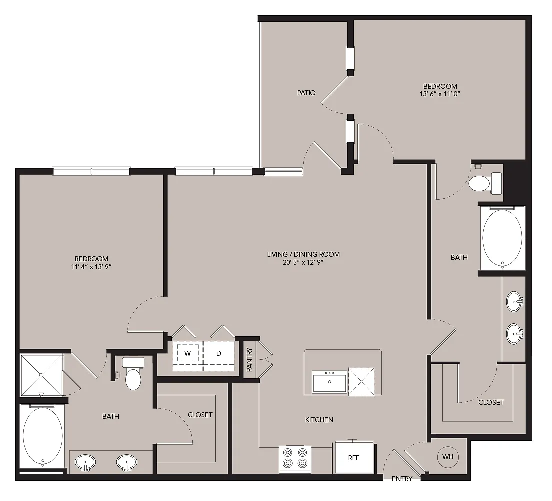 Floor plan B2-1167sf