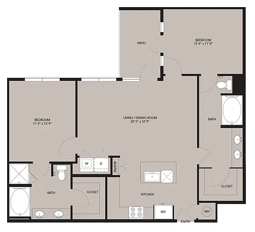 Floor plan B2-1167sf