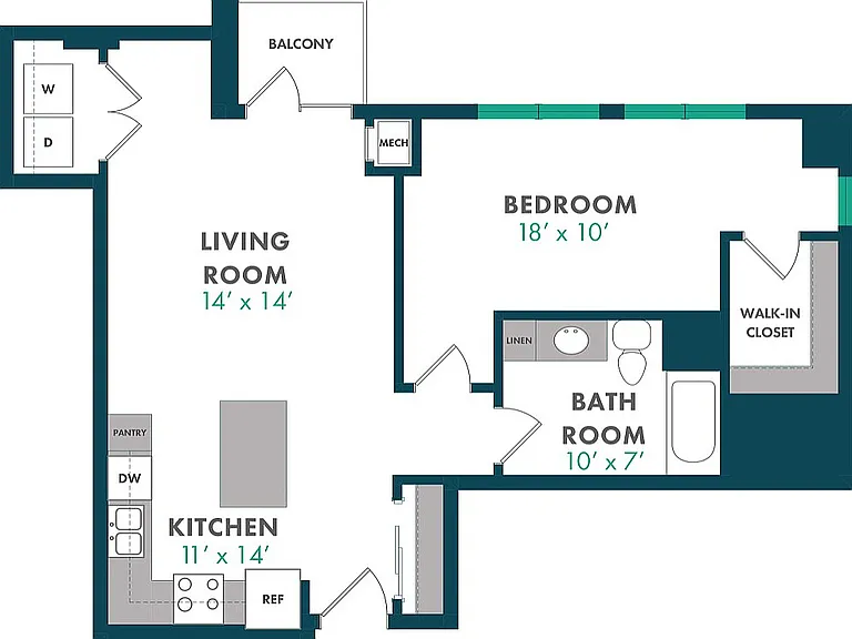 Floor Plan R1 | Domain | Apartments in Madison, WI Floor Plan R1 | Domain | Apartments in Madison, WI