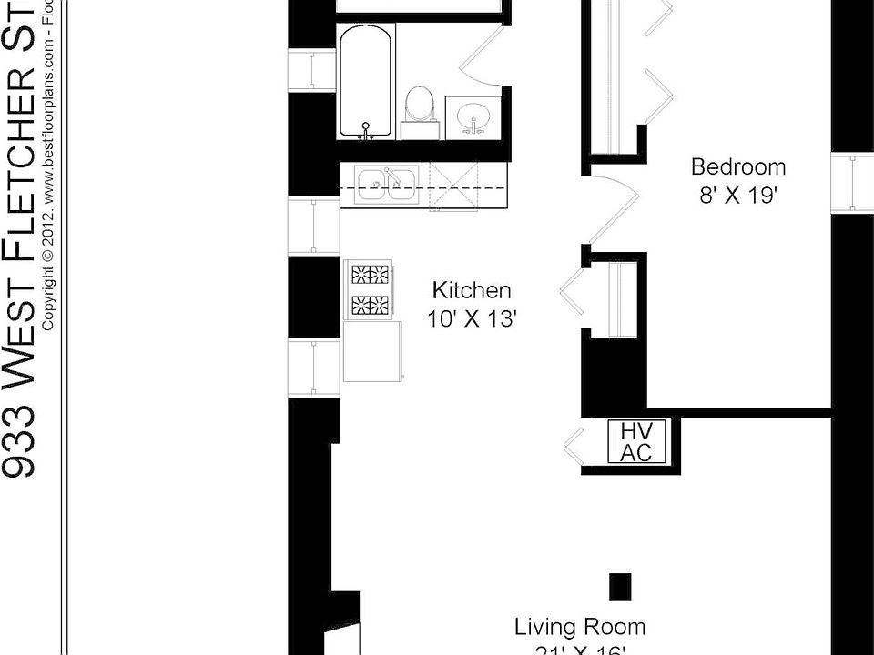 2nd image of 933 W Fletcher St #G1