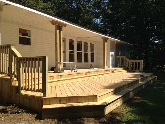 Large deck overlooking big b