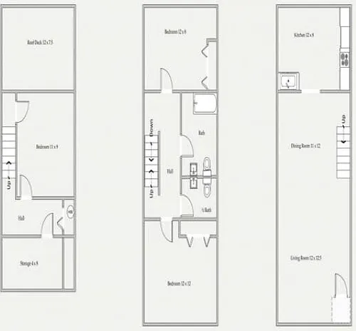 Floor plan 3BD, 2BTH
