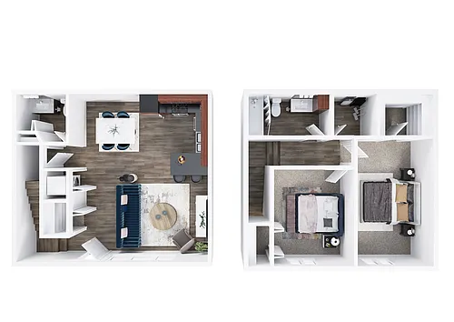 Floor plan 2 Bed (A)