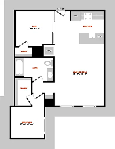 Floor plan Plan 1K