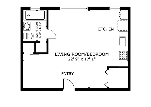 Floor plan PREMIER Studio
