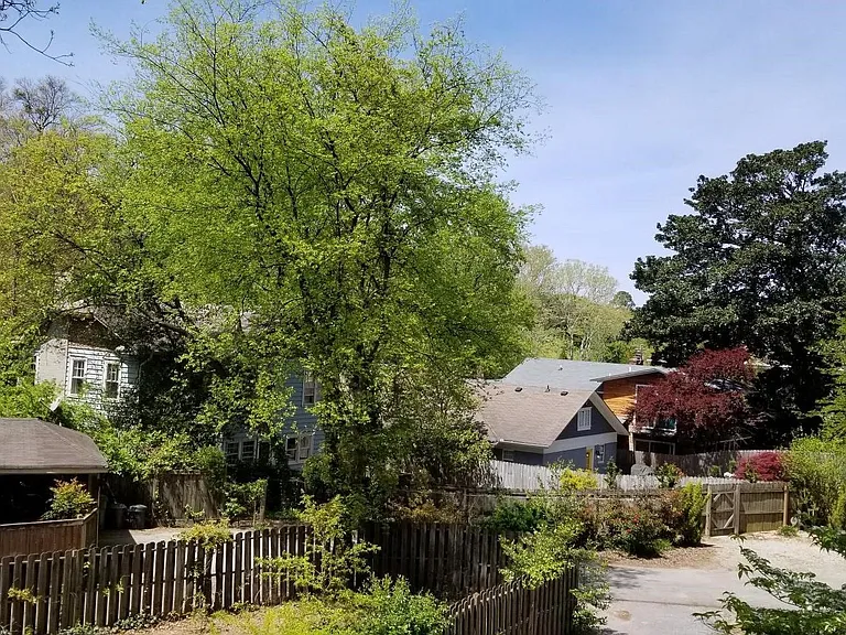 View to the north from LR, Kitchen and deck