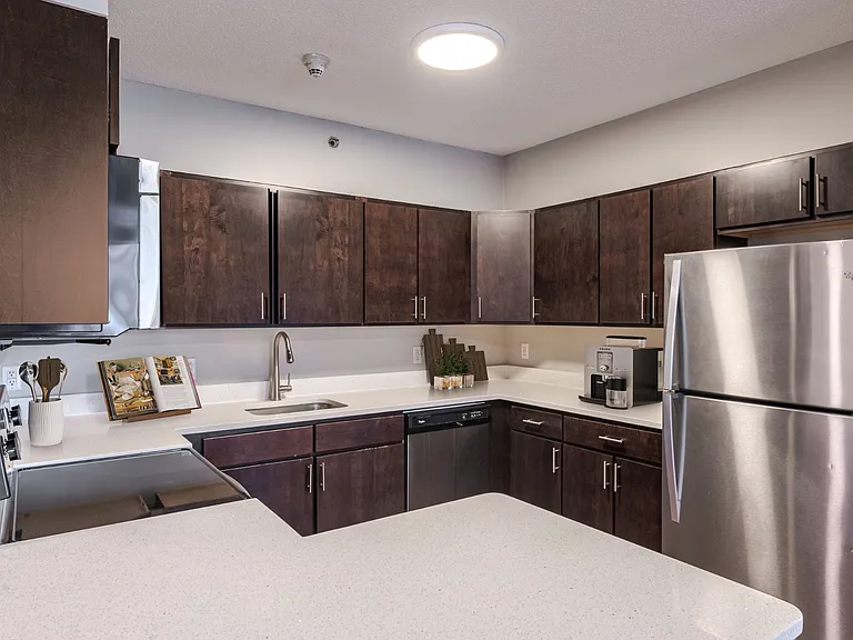 Partially Renovated Kitchen at 15 Bank Apartments in White Plains, NY 10606