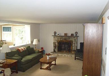 Family room with fireplace