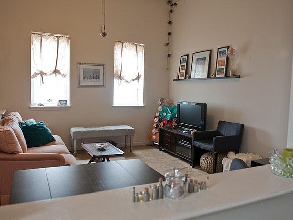 Main living room with eat in kitchen