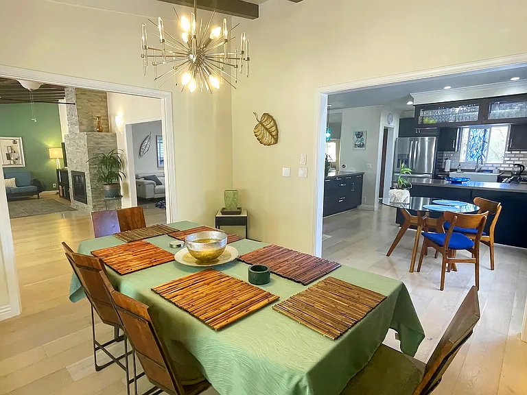 Open concept kitchen equipped with all new stainless steel appliances, breakfast nook, Dining room, Living room, Family room