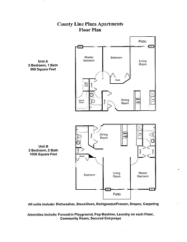 Floor plan 2BR1BA
