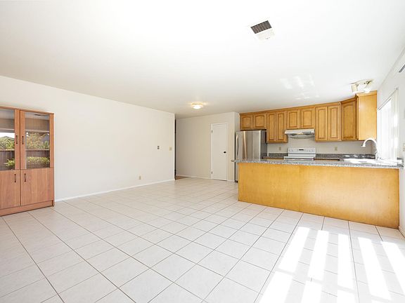 Open floor plan connects the kitchen to family room