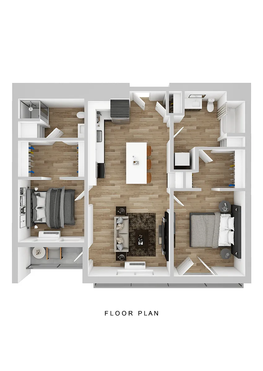 Floor plan Klipsan - 2 Bed B Patio