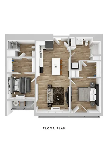 Floor plan Klipsan - 2 Bed B Small Patio