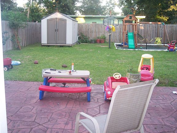 Fenced back yard